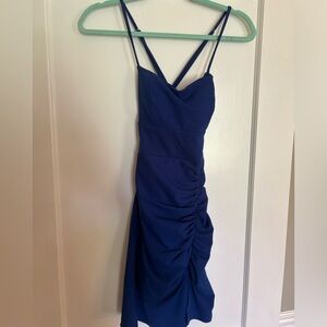 Juniors-Emerald Sundae Royal Blue Formal zip up dress- Size Small